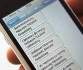 Handy empfängt die Störungsmeldungen